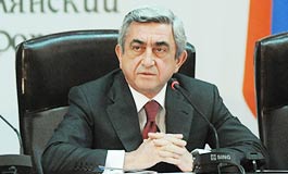 Armenian President: "It is simply unacceptable when in the course of  political struggle or discussions attempts are made to solve problems  by force or in the worst case scenario - by arms"