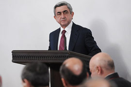 Serzh Sargsyan: Azeri provocations make the settlement of the  Karabakh problem impossible