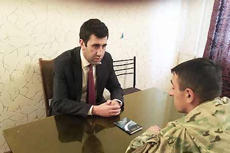 Artsakh ombudsman met arrested Azerbaijani diversionist