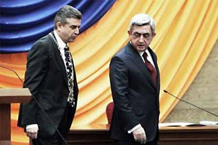 Газета: Президент и Премьер пришли к соглашению: Саргсян в 2018 году возглавит кабмин - Карапетян станет его заместителем
