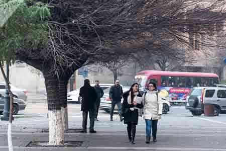Հունվարի 18-20- ը Հայաստանում օդի ջերմաստիճանը կբարձրանա 5-7 աստիճանով