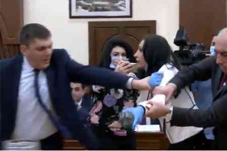 56 public organizations issued a statement condemning the beating of  a member of opposition faction Yerkir Tsirani by representatives of  ruling Republican Party
