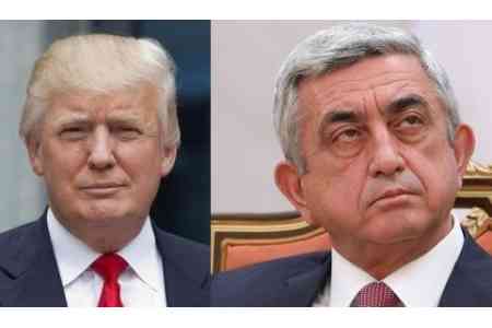 Serzh Sargsyan expresses condolences to Donald Trump on tragedy in  Florida