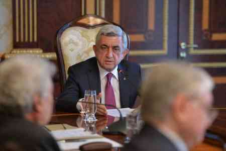 Serzh Sargsyan: the Armenian public supports the idea of creating a  military insurance fund
