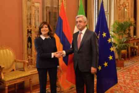 Президент Армении и Председатель Сената Италии обсудили перспективы сотрудничества