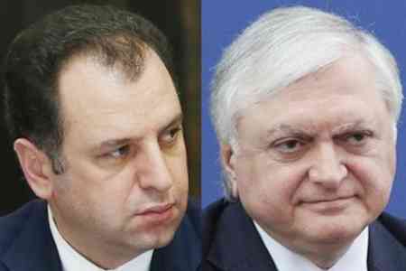 Vigen Sargsyan and Edward Nalbandian reassigned to the positions held