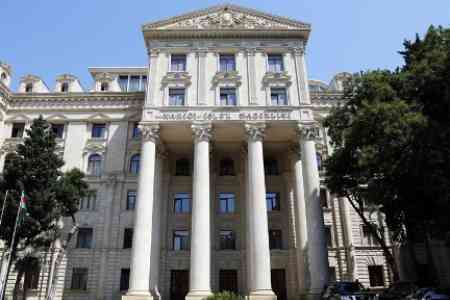 Azeri MFA: Baku considers Artsakh`s participation in negotiations  incorrect 