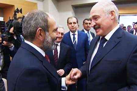 President of Belarus Alexander Lukashenko congratulates Nikol  Pashinyan on his appointment as Prime Minister of Armenia