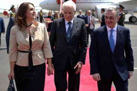 Президент Италии прибыл с государственным визитом в Армению