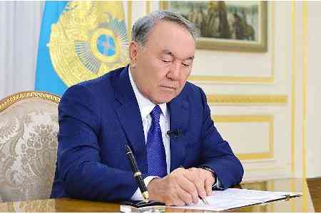 Нурсултан Назарбаев поздравил Армена Саркисяна с предстоящим национальным праздником - Днем независимости