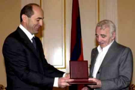 Robert Kocharyan: For many years, Charles Aznavour will be the  personification of the collective image of a true Armenian