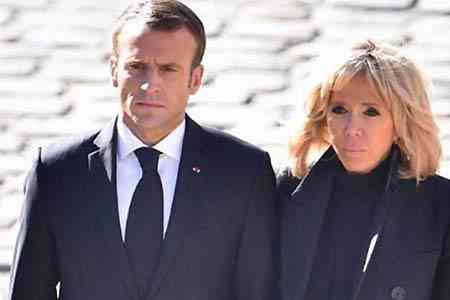 Emmanuel Macron laid flowers to the Memorial to the victims of the  Armenian Genocide 