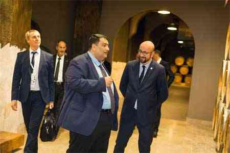 Prime minister of Belgium Charles Michel visited ARARAT Museum of Yerevan Brandy Company.