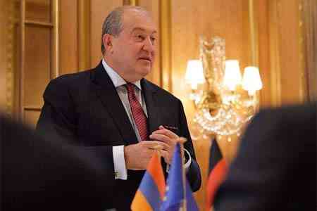 Президент РА: Для Армении интересны и поучительны традиции и культура парламентской демократии Германии