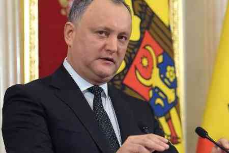 Игорь Додон: Надеюсь, что после стабилизации ситуации в стране отношения между Молдовой и Арменией выйдут на новый этап