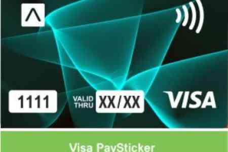 Ameriabank made an innovation - contactless payments through Visa Pay  Sticker