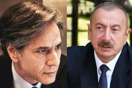 Блинкен призвал Алиева соблюдать прекращение огня и изучить меры доверия с Арменией, чтобы подготовить почву для мира