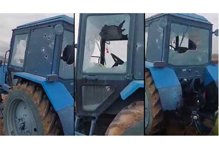 Враг обстрелял тракториста села Нахичеваник, проводящего работы в саду 