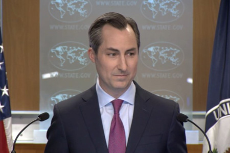 U.S. Department of State urging the leaders of Armenia and Azerbaijan  "to reach the difficult compromises"