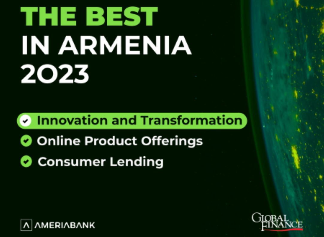Ameriabank Wins in 3 Nominations of Global Finance World’s Best Digital Bank Awards 2023
