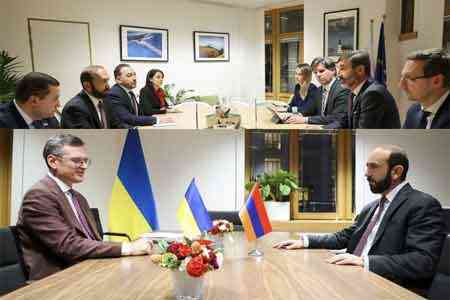 Armenian FM meets with Ukrainian, Slovak counterparts in Brussels 