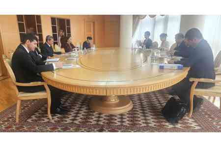 Встреча с председателем японо-туркменской межпарламентской группы дружбы Тошиаки Эндо