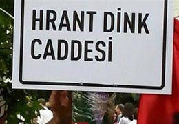 Demonstrators in Istanbul opens a symbolic street dedicated to murdered Armenian journalist Hrant Dink