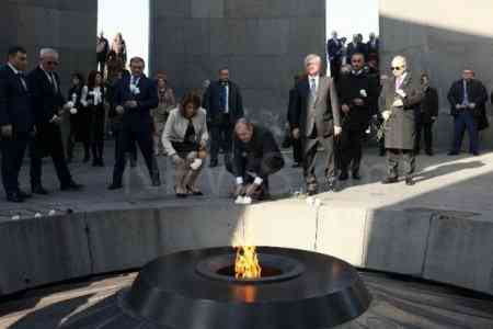 Հայաստանում արտասահմանյան դիվանագիտական առաքելությունների ղեկավարները և ներկայացուցիչները ծաղկեպսակներ են դնում Հայոց ցեղասպանության զոհերի հուշարձանին