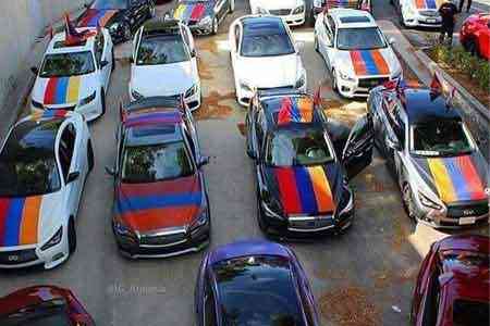 Several hundred cars are already participating in "Make a step" auto  rally from Yerevan to Gyumri
