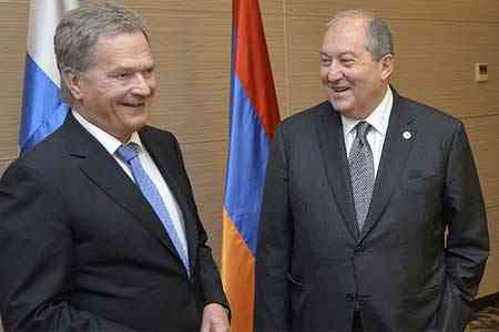 Президенты Армении и Финляндии обсудили перспективы сотрудничества