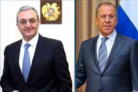 A telephone conversation between  Sergey Lavrov  and Zohrab  Mnatsakanyan took place