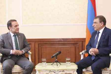 President of Armenian parliament held a farewell meeting with Egypt  Ambassador 