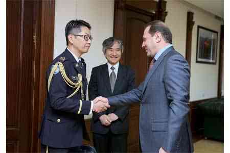 Issues of Armenian-Japanese cooperation in defense sphere were  discussed by David Tonoyan and June Yamada