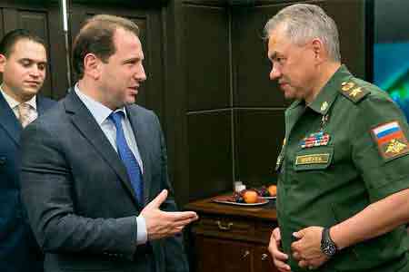 Shoigu and Tonoyan discussed the situation on the  Armenian-Azerbaijani state border and outlined ways for further  military cooperation