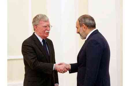 Nikol Pashinyan and John Bolton discussed the possibilities of  intensifying Armenian-American cooperation