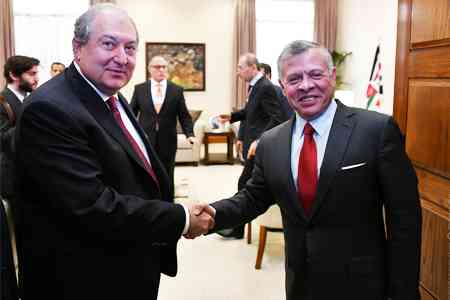 Президент Армении и король Иордании обсудили потенциал сотрудничества