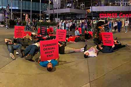 Silent protest in memory of the victims of the 1915 Armenian Genocide took place in Los Angeles