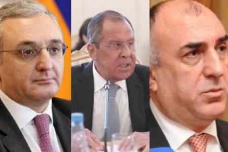 Главы МИД Армении, Азербайджана и России обсудили в Москве возможности взаимодействия сторон карабахского конфликта в гуманитарной области