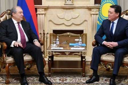 Аскар Мамин: Казахстан заинтересован в развитии полноценного формата экономических отношений с Арменией