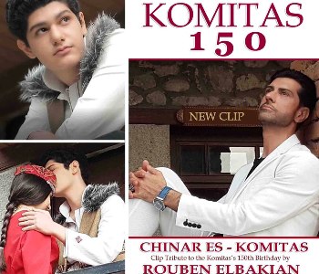  Famous French tenor Ruben Elbakyan presented a video dedicated to the  150th anniversary of Komitas