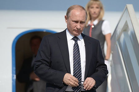 Vladimir Putin arrived in Yerevan