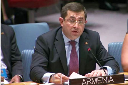 Armenia`s Permanent Rep. to UN: Azerbaijan seeks to normalize  violence and aggression, to resolve int`l disputes through military  means