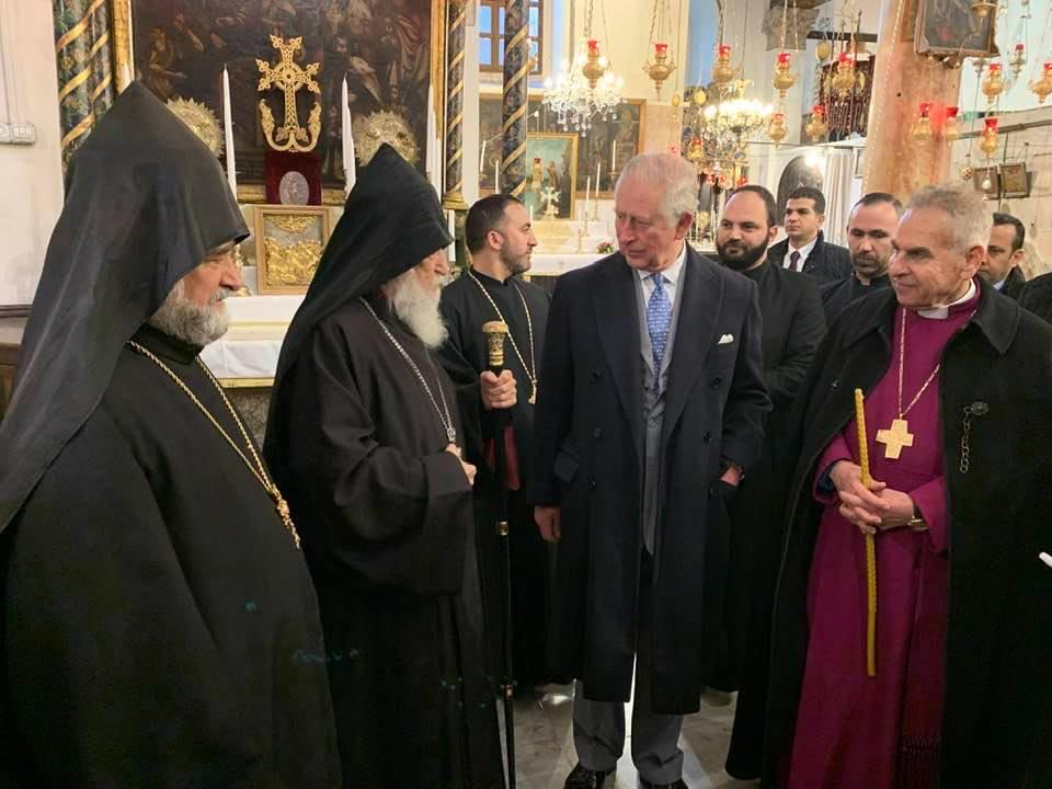 Prince Charles of Great Britain visited Armenian Church of Nativity  Church in Bethlehem  