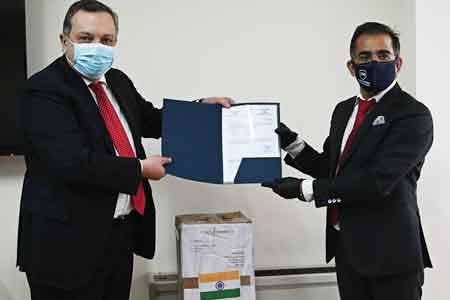 Индия передала медпомощь Армении для борьбы с коронавирусом