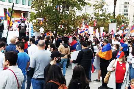 Armenians continue protest actions in different parts of the world because of Azerbaijan`s aggression against Artsakh: In Israel, it ended with an Azerbaijani provocation