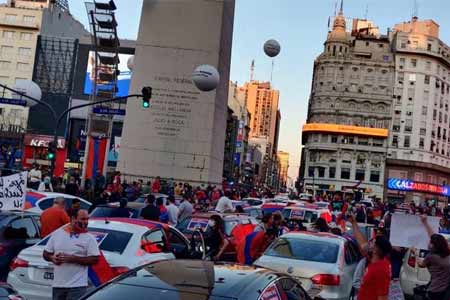 Armenians of Barcelona hold a protest action