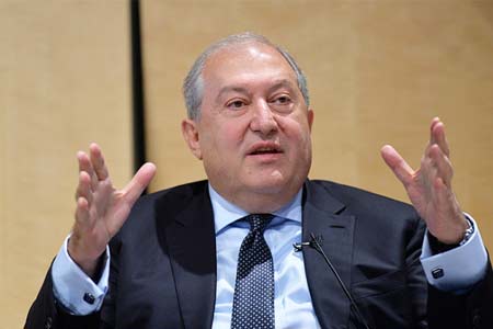 Armen Sarkissian: It is impossible to establish a long-term peace in  the region without a just settlement of the Karabakh conflict