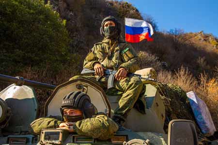 Russian peacekeepers in Nagorno-Karabakh escorted Armenian pilgrims  to Dadivank, Amaras and Gandzasar monasteries 