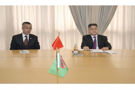 Meeting with the Deputy Minister of Foreign Affairs of the PRC held in the MFA of Turkmenistan