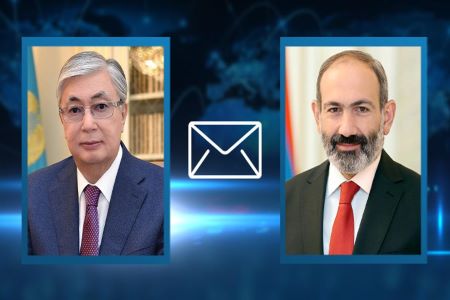 Касым-Жомарт Токаев направил поздравительную телеграмму исполняющему обязанности Премьер-министра Армении Николу Пашиняну